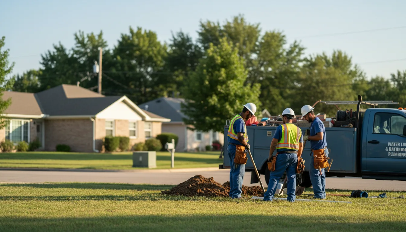 Residential water line and bathroom plumbing service in Rosalia, KS